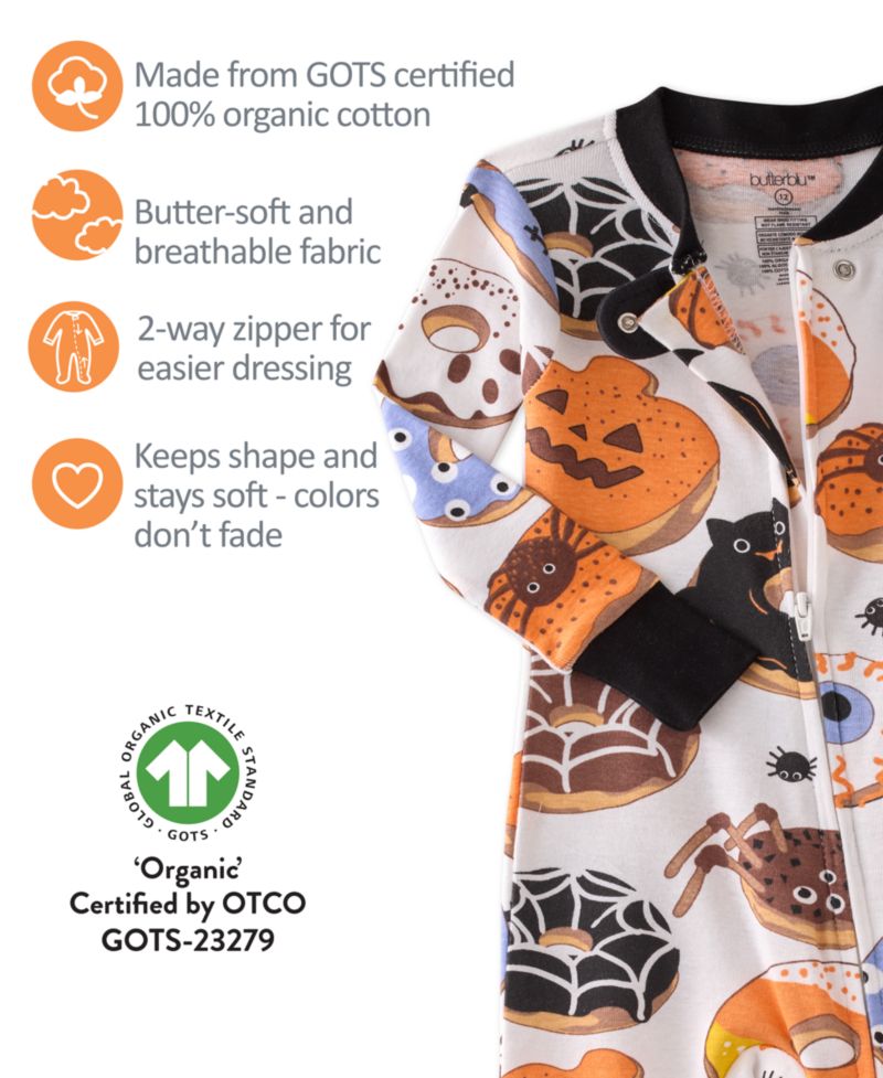 Baby Cruz Halloween Cotton Snug-Fit Footed Pajamas