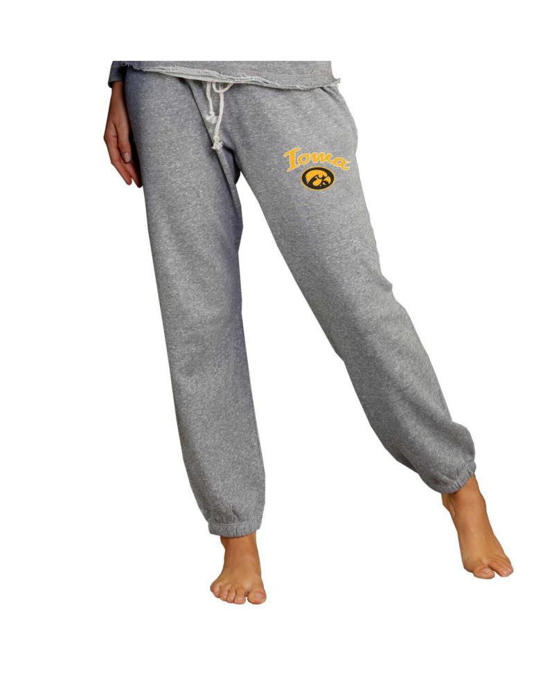 Women's Gray Iowa Hawkeyes Mainstream Knit Jogger Pants