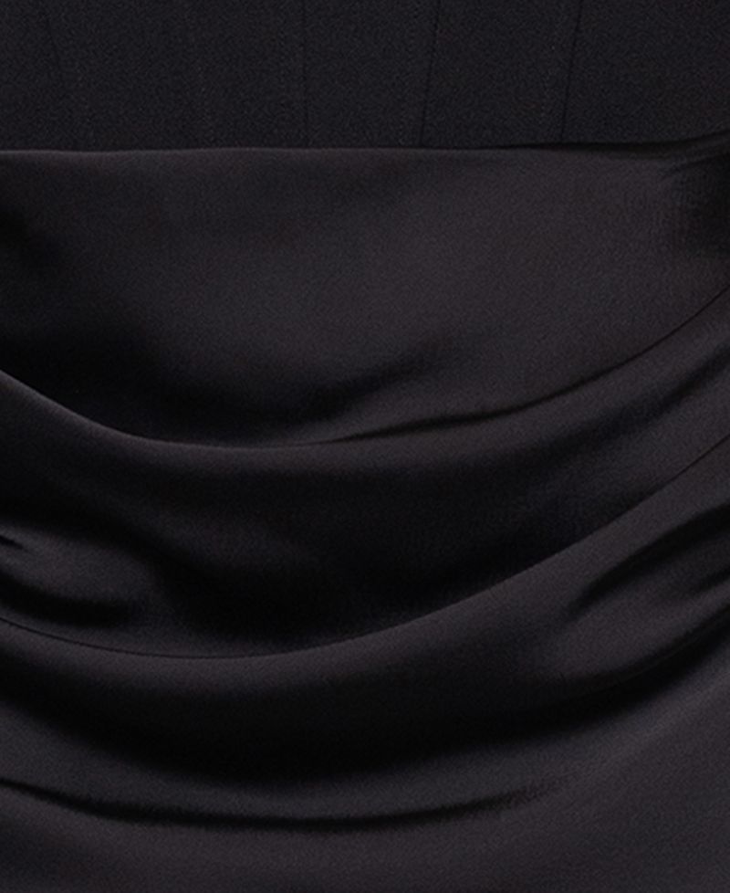 Women's Mixed-Media Strapless Corset Gown