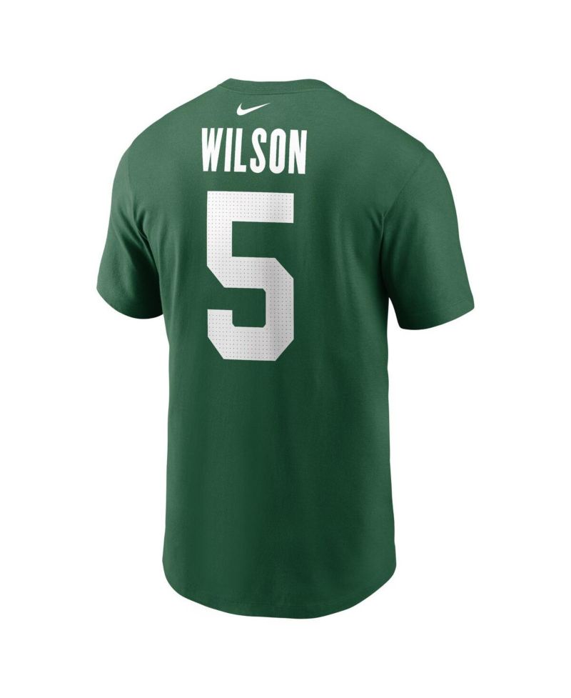 Men's Garrett Wilson Green New York Jets Name & Number T-Shirt
