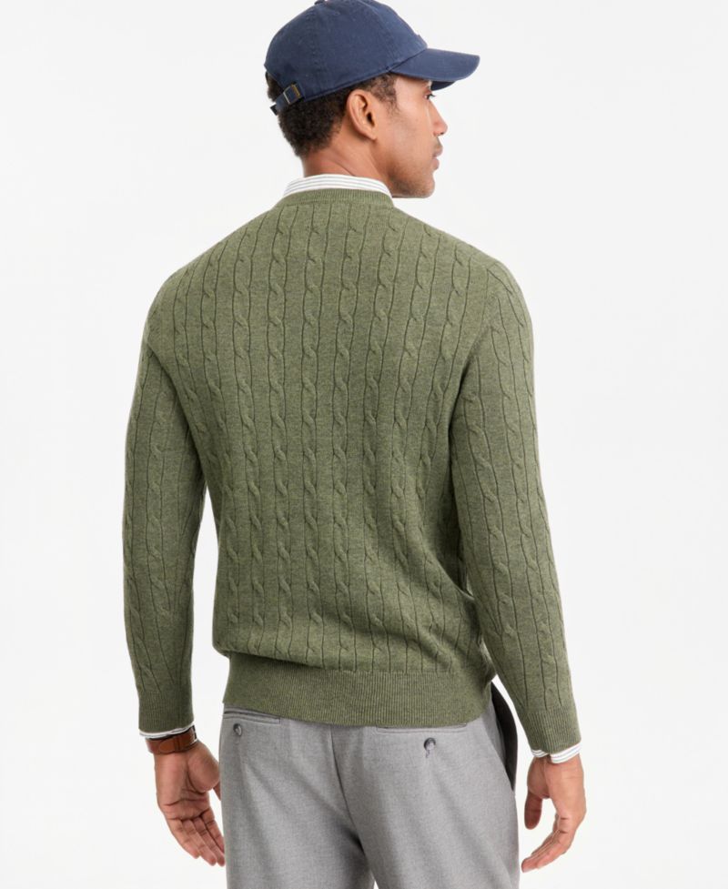 Men's Cable-Knit Crewneck Sweater, Macy's Exclusive