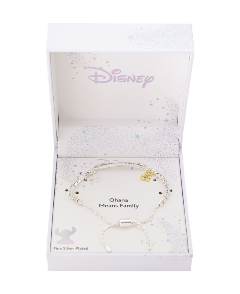 Lilo and Stitch "Ohana" Crystal Adjustable Bolo Bracelet