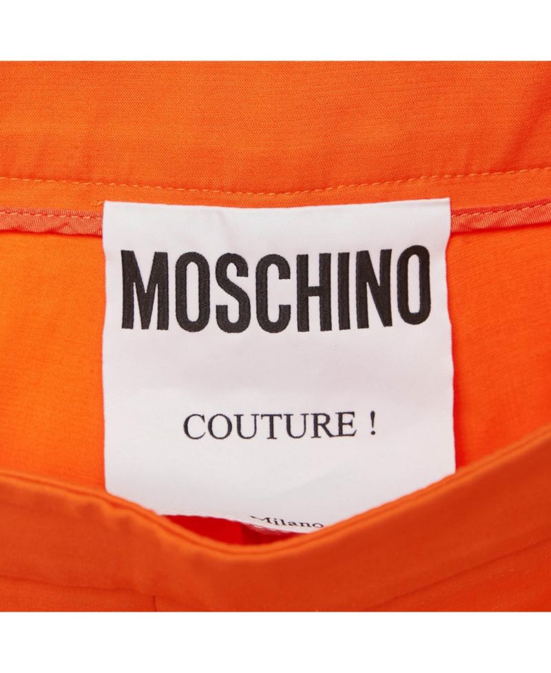 Women's Couture Orange Cotton Regular Fit Trousers