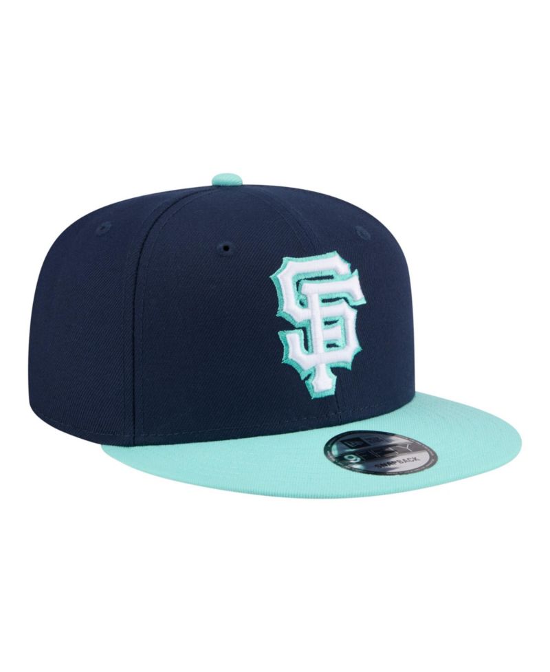 Men's Navy/Turquoise San Francisco Giants 2-Tone Color Pack 9FIFTY Snapback Hat