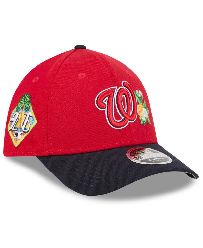 Men's Red/Navy Washington Nationals 2026 Spring Training M-Crown 39THIRTY Flex Hat