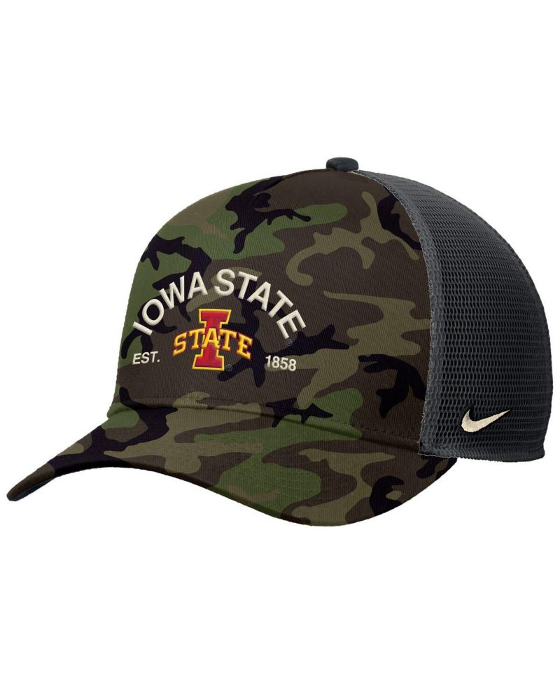 Men's Camo Iowa State Cyclones 2025 Military Appreciation Rise Adjustable Trucker Hat