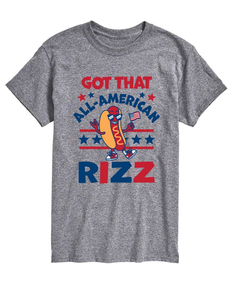Men's All American Rizz Hotdog Short-Sleeve Graphic T-Shirt