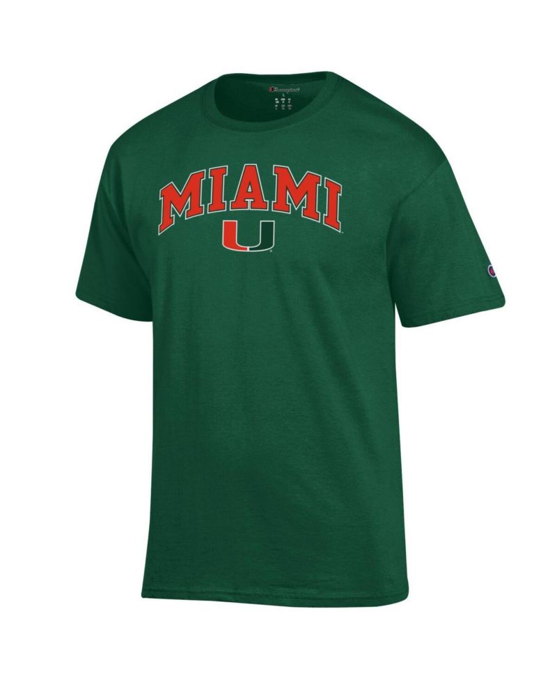 Men's Orange Miami Hurricanes Arched Logo T-Shirt