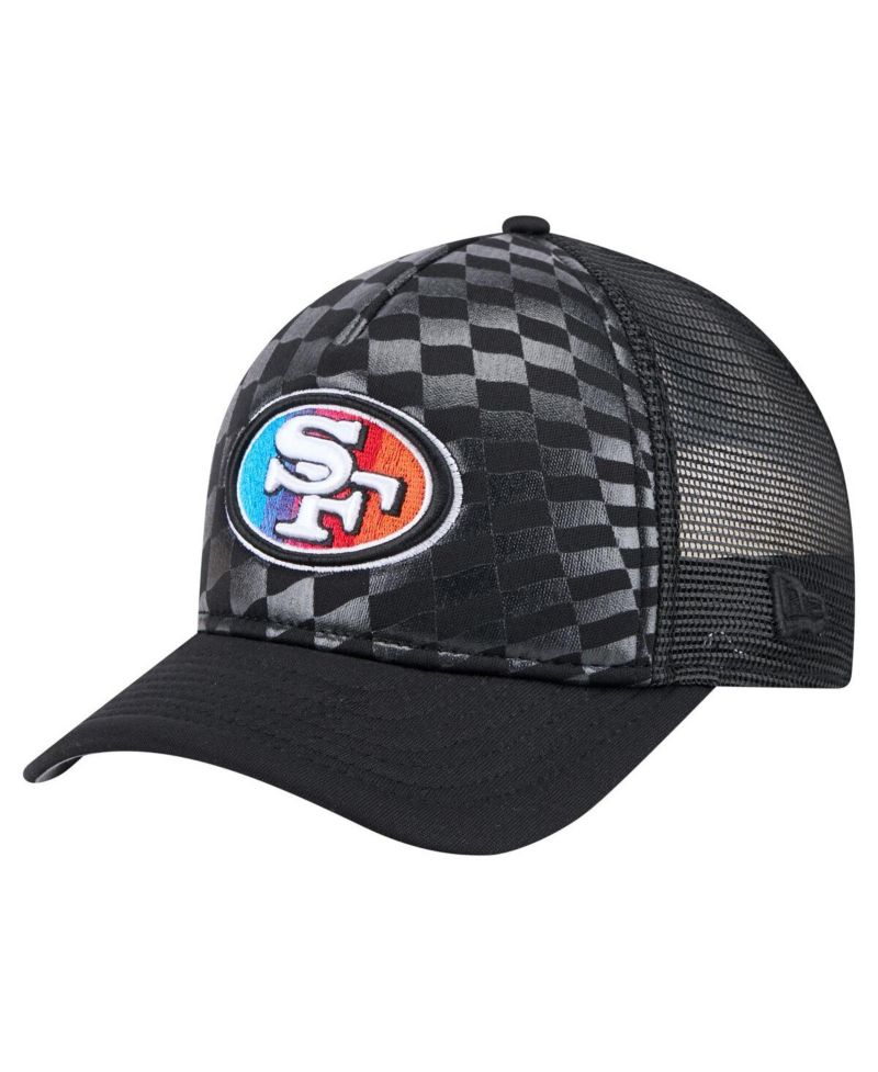 Men's Black San Francisco 49ers Gradient 9FORTY Adjustable Hat