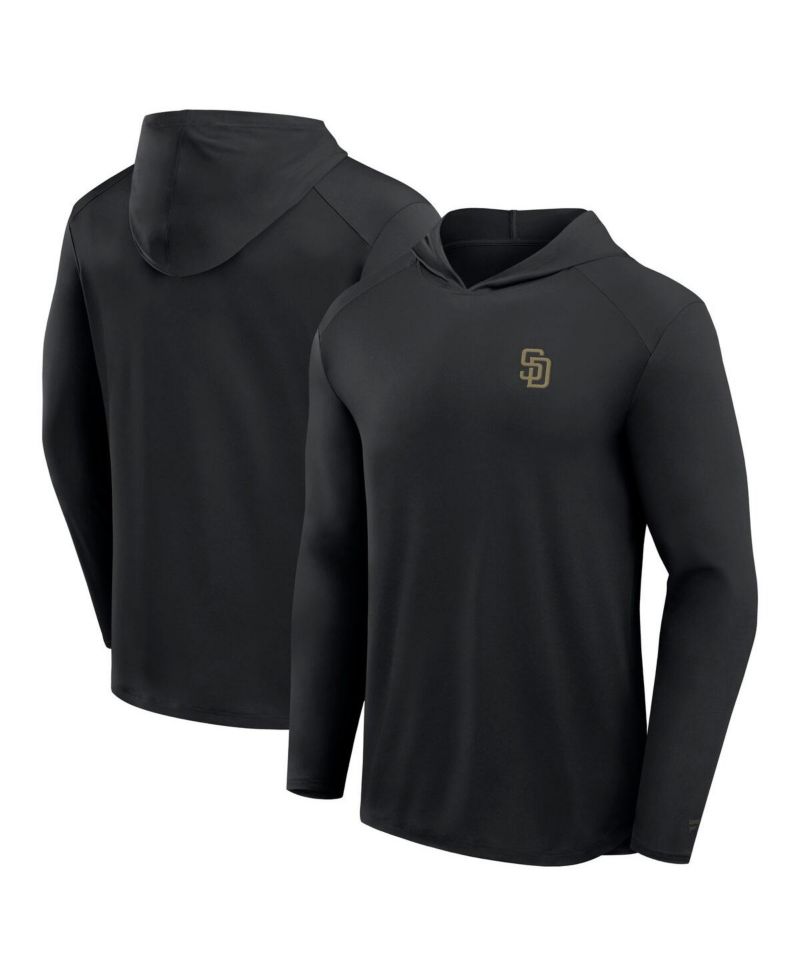 Men's Black San Diego Padres Front Office Power Mono Long Sleeve Hoodie T-Shirt
