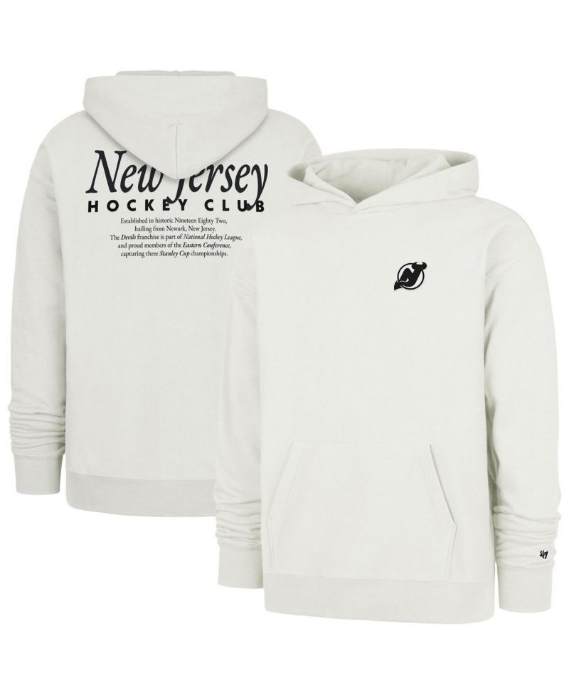 Men's Natural New Jersey Devils Foundation Pullover Hoodie