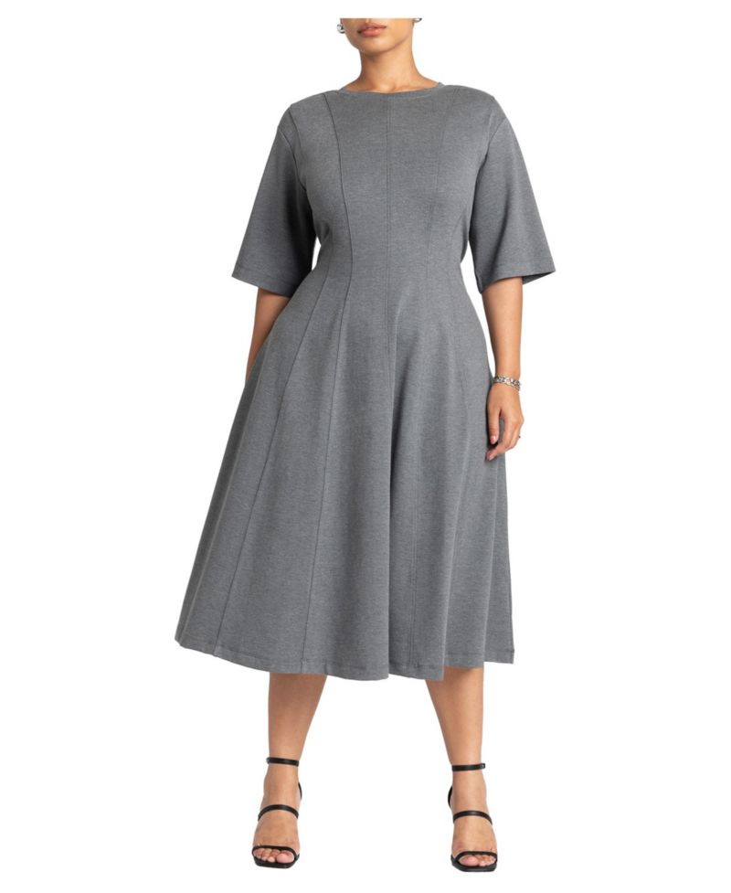 Women's Seam Detail Ponte Workwear Midi Dress