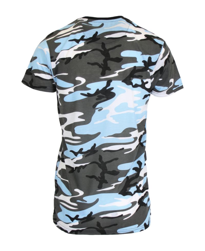 Men's Camo Printed Short Sleeve Crew Neck T-shirt