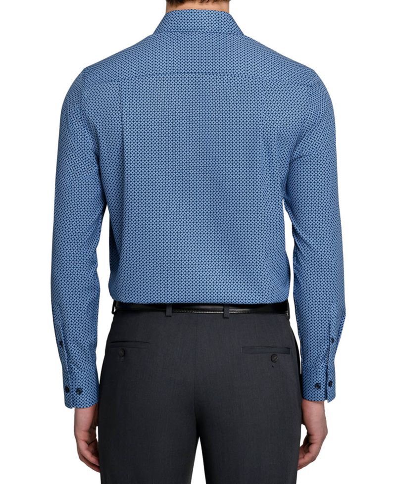 Men's Performance Stretch Tile Print Dress Shirt
