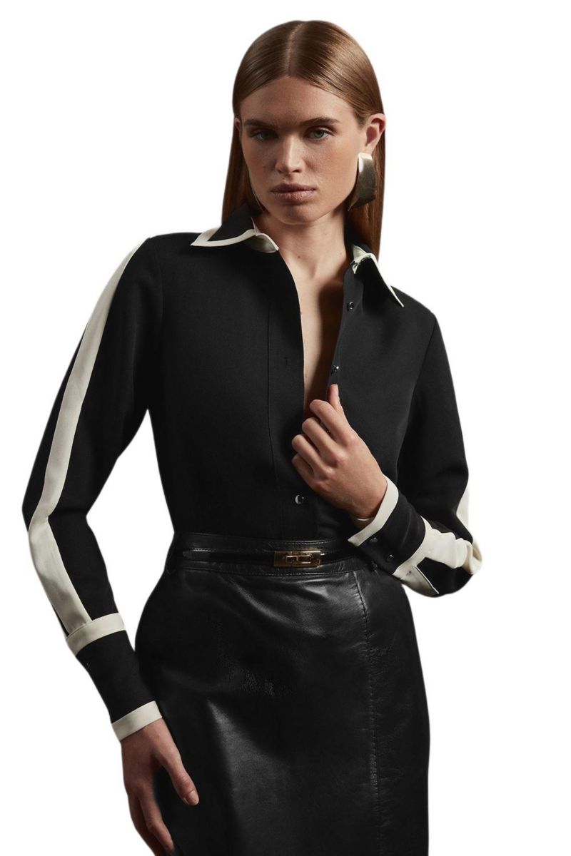 Women's Colour Block Twill Woven Shirt