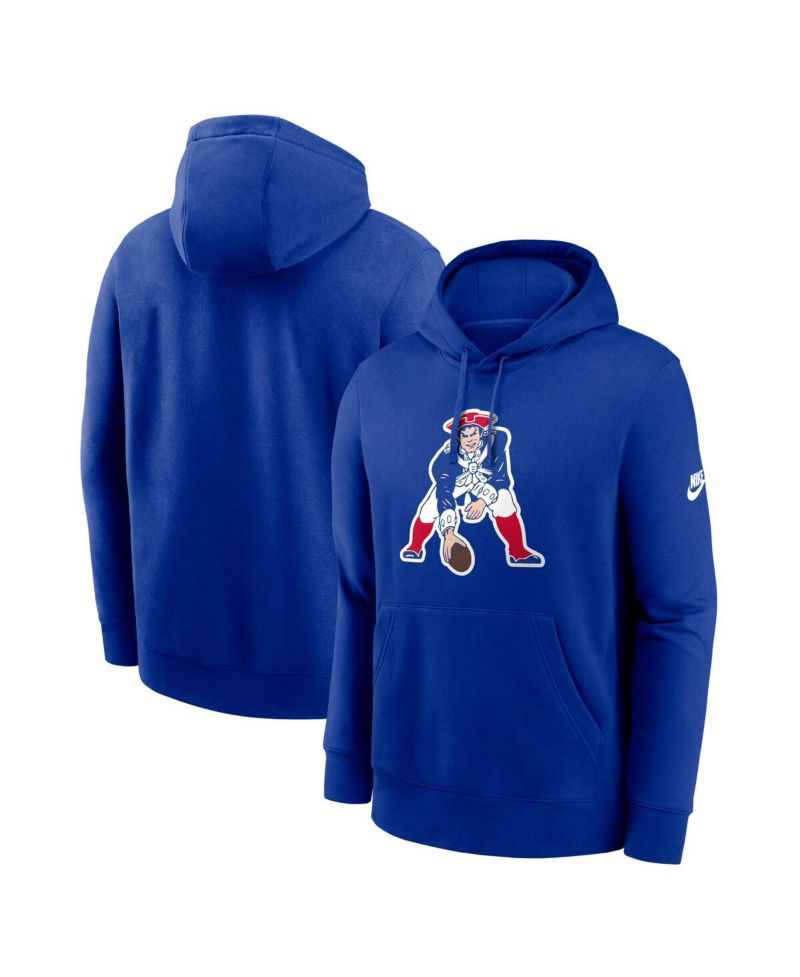 Men's Royal New England Patriots Club Fleece Pullover Hoodie
