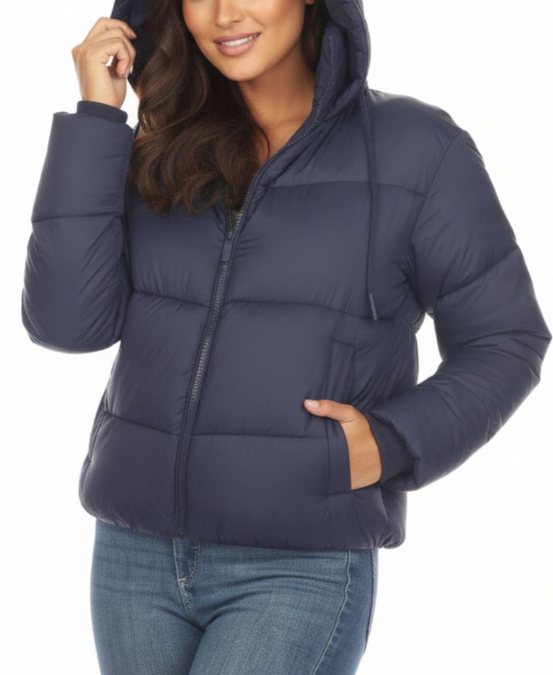 Women's Quilted Puffer Full Front Zipper Jacket