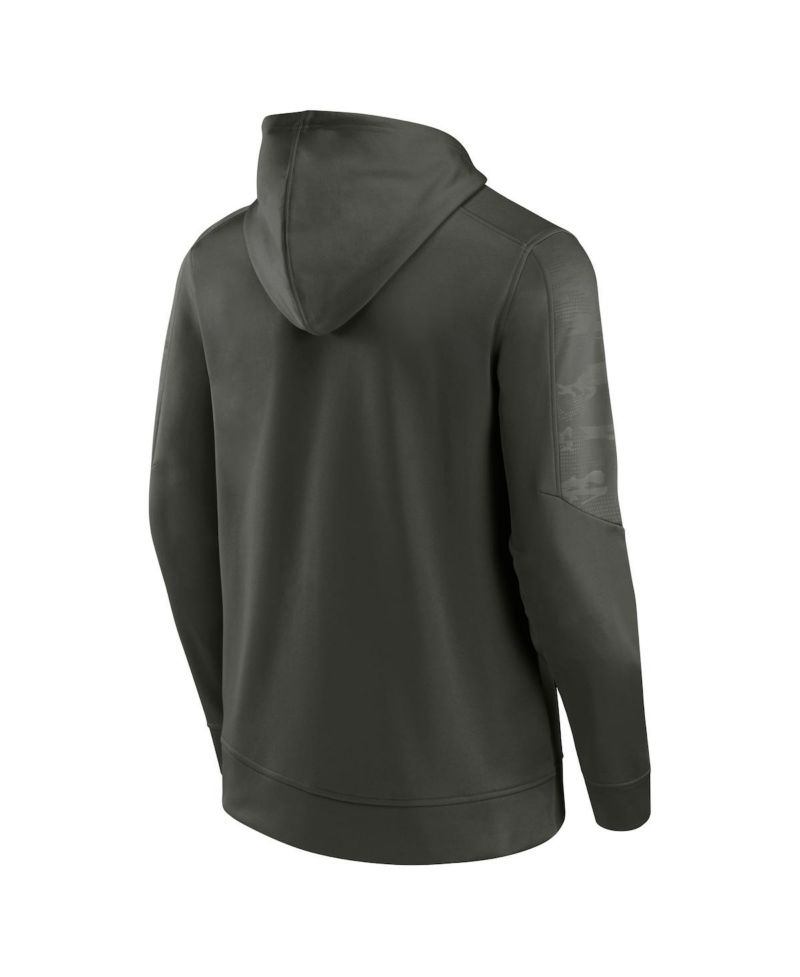 Men's Olive Wisconsin Badgers OHT Military-Inspired Appreciation Guardian Pullover Hoodie
