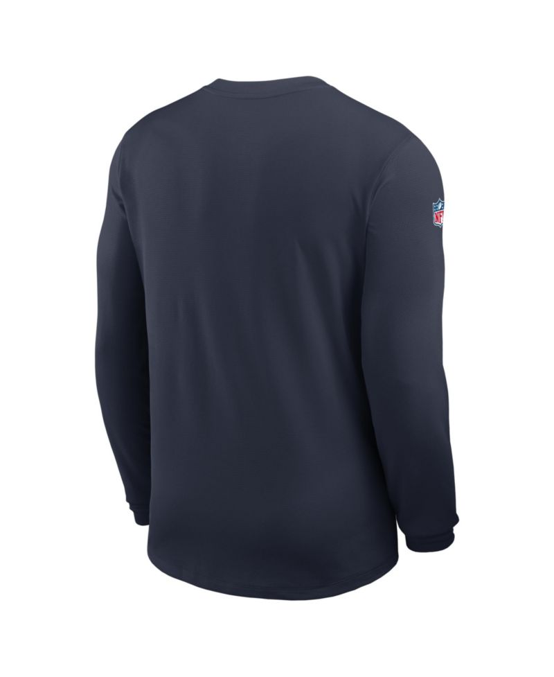 Men's Navy Chicago Bears Sideline Coaches UV Dri-FIT Long Sleeve T-Shirt
