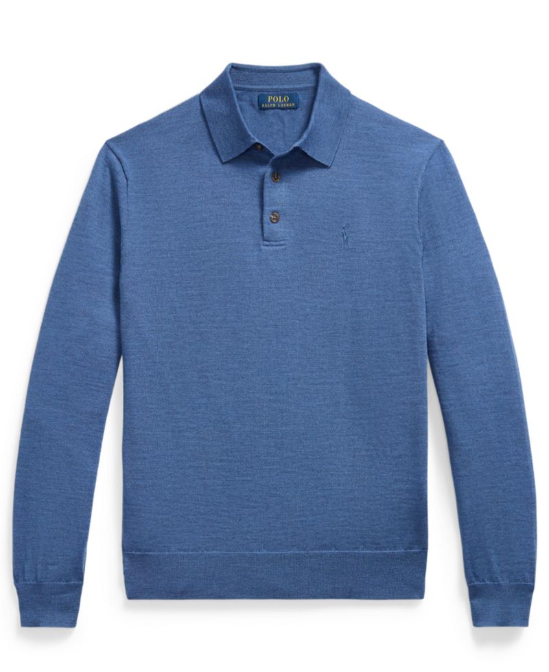 Men's Wool Polo-Collar Sweater