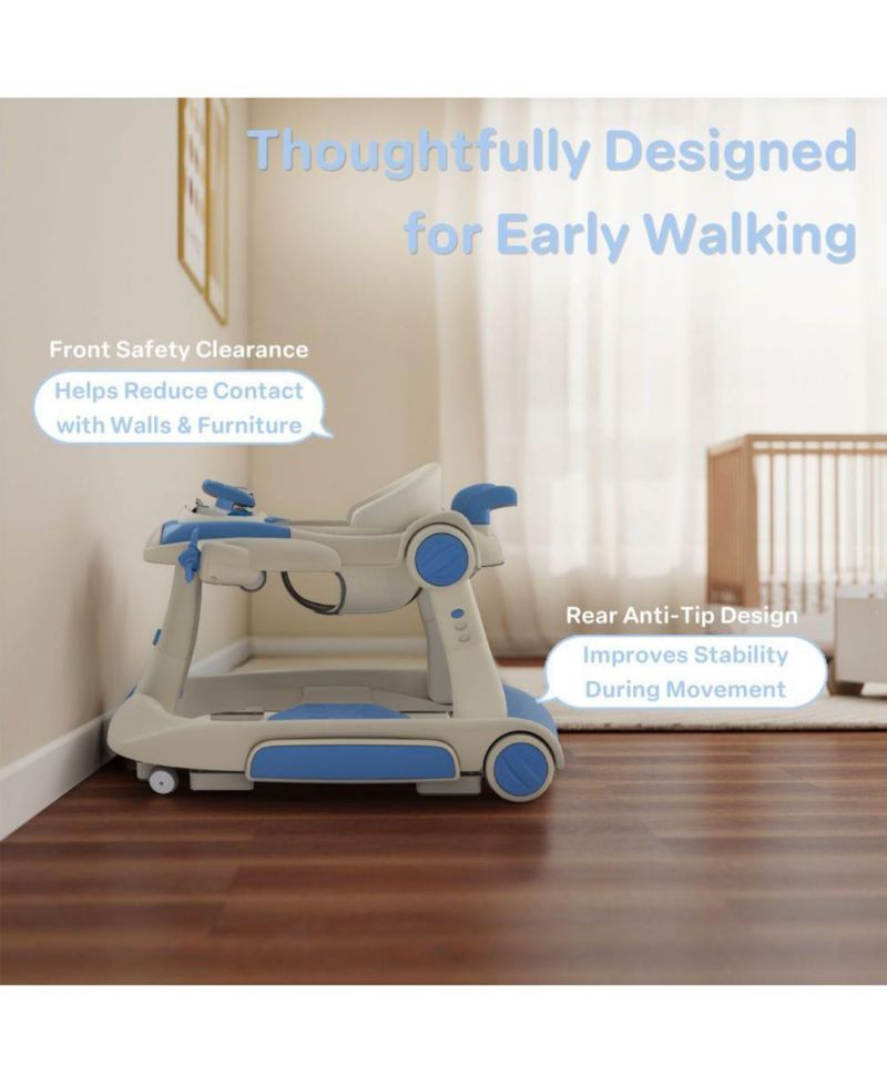 Convertible Baby Activity Walker with Adjustable Height, Foldable Design and Interactive Play Features
