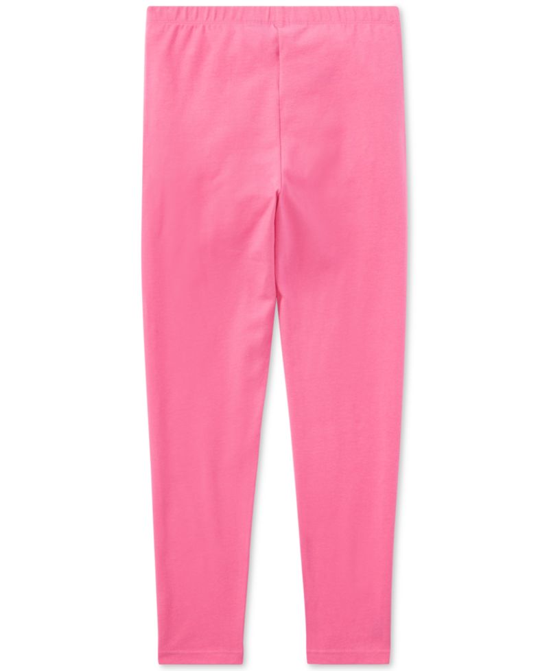 Big Girls Embroidered Pony Stretch Cotton Leggings