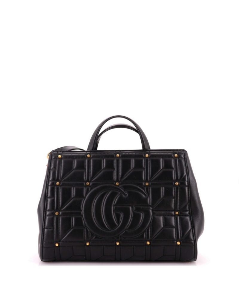 Medium GG Marmont Tote Studded Matelasse Leather