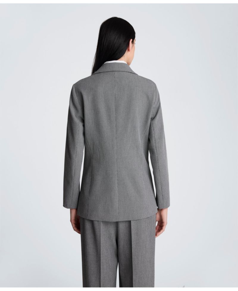 Women's Long Sleeve Notch Collar Blazer with Detachable Shirt