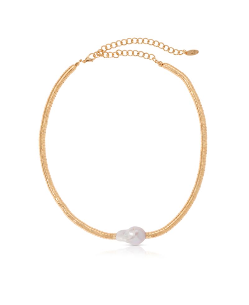 Liquid 18K Gold-Plated and Cultured Freshwater Pearl Choker