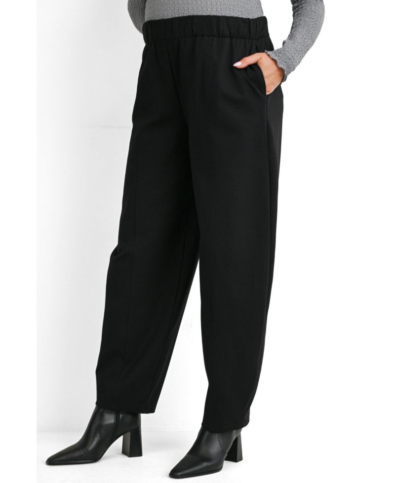 Maternity Pull-On Barrel-Leg Pants