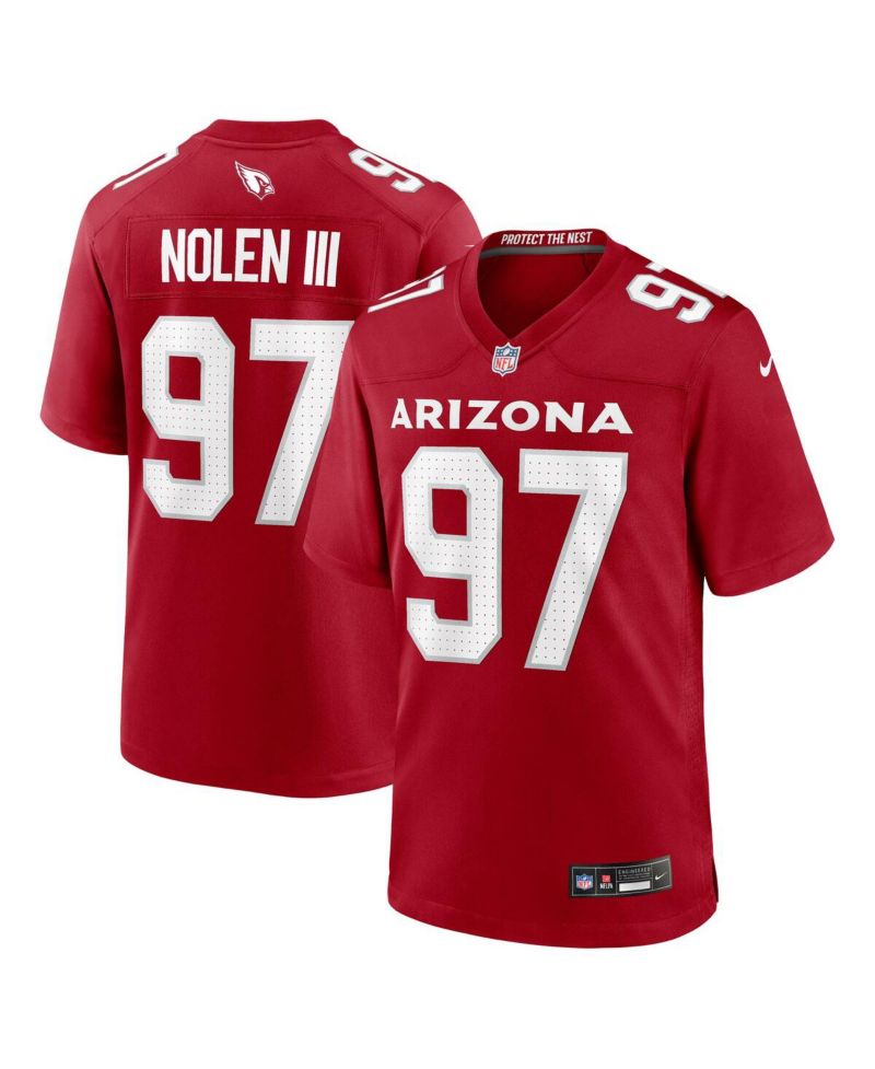 Men's Walter Nolen Cardinal Arizona Cardinals 2025 NFL Draft First Round Pick Game Jersey