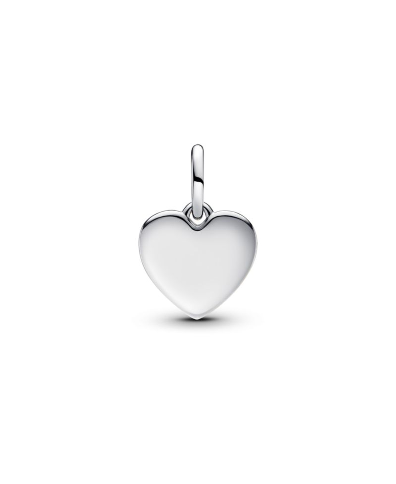 Sterling Silver Engravable Love Heart Dangle Charms