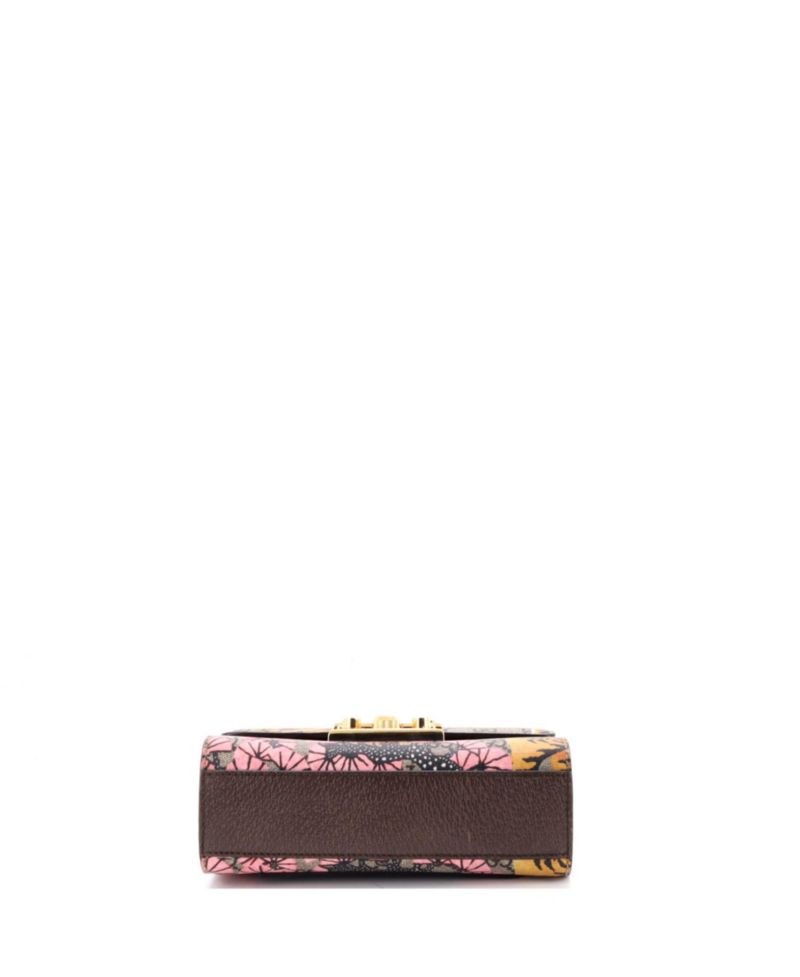 Small Padlock Shoulder Bag Bengal Print GG Coated Canvas