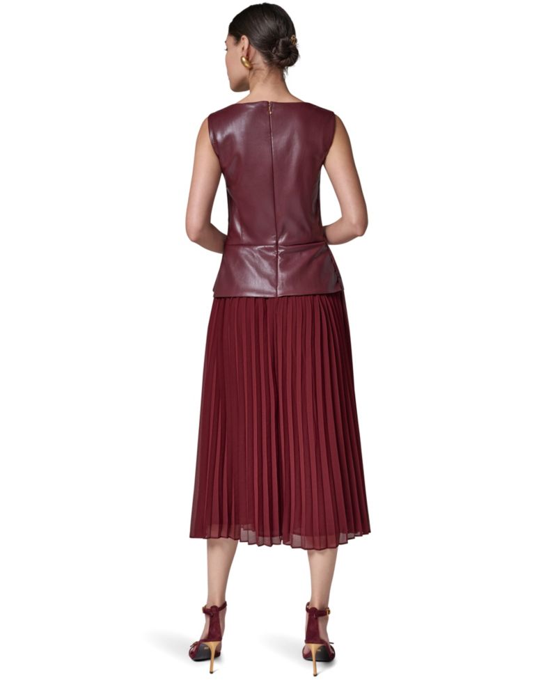 Women's A-Line Sleeveless Midi Dress