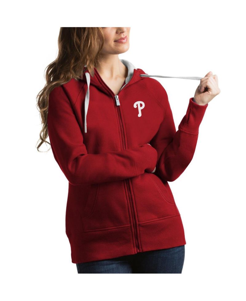 Women's Red Philadelphia Phillies Victory Full-Zip Hoodie