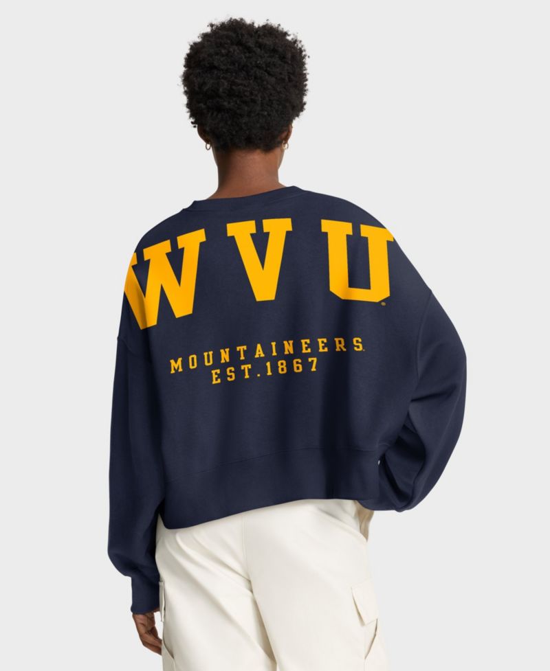 Women's West Virginia Mountaineers Phoenix Oversized Dropped-Shoulder Sweatshirt
