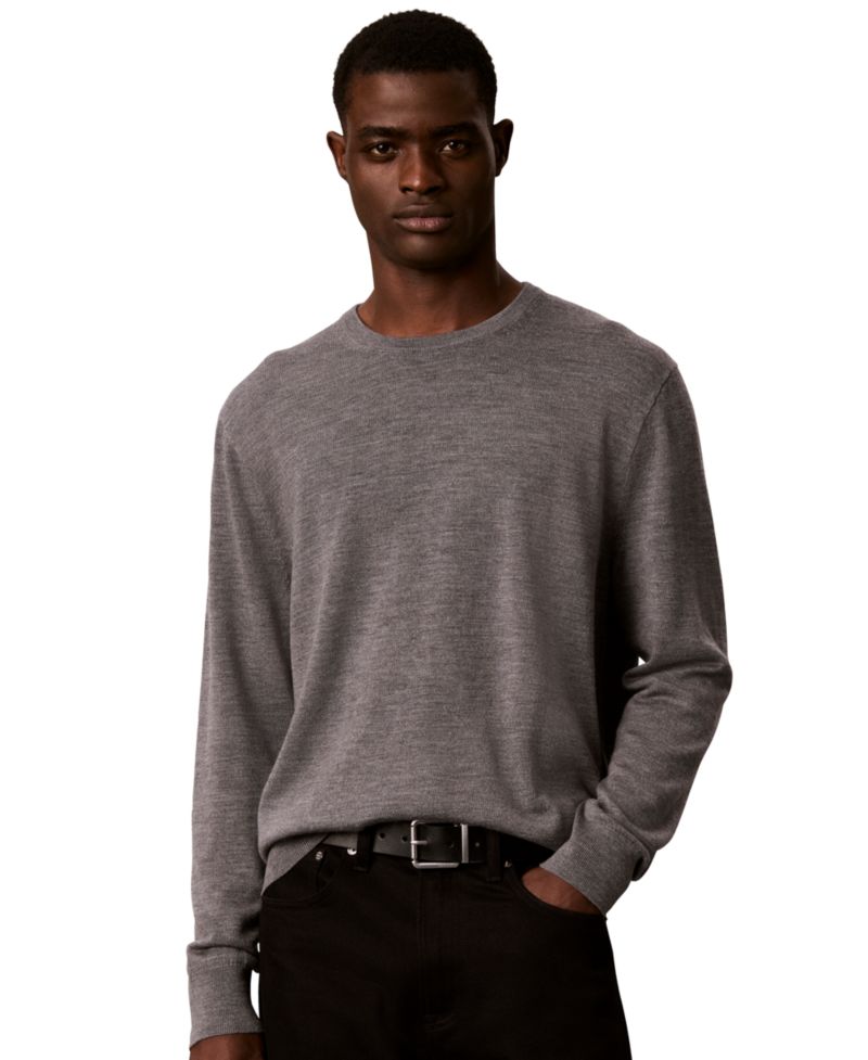 Men's Lightweight Merino Wool Crewneck Sweater