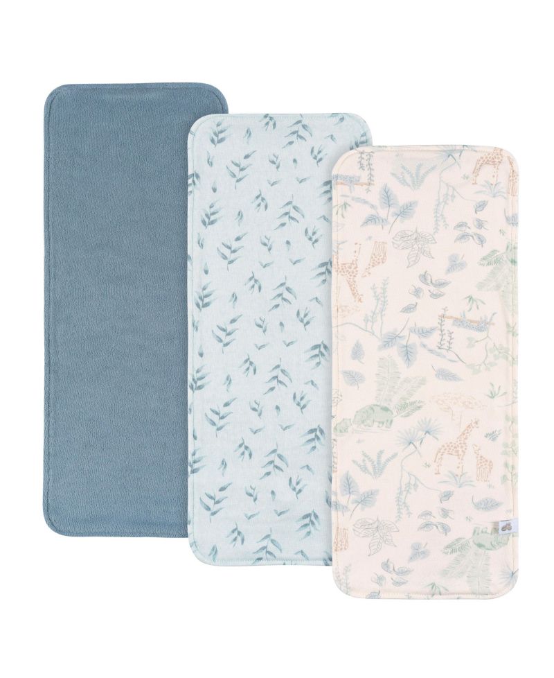 Baby 3-Pack Burp Cloths, Pink Florals, One Size