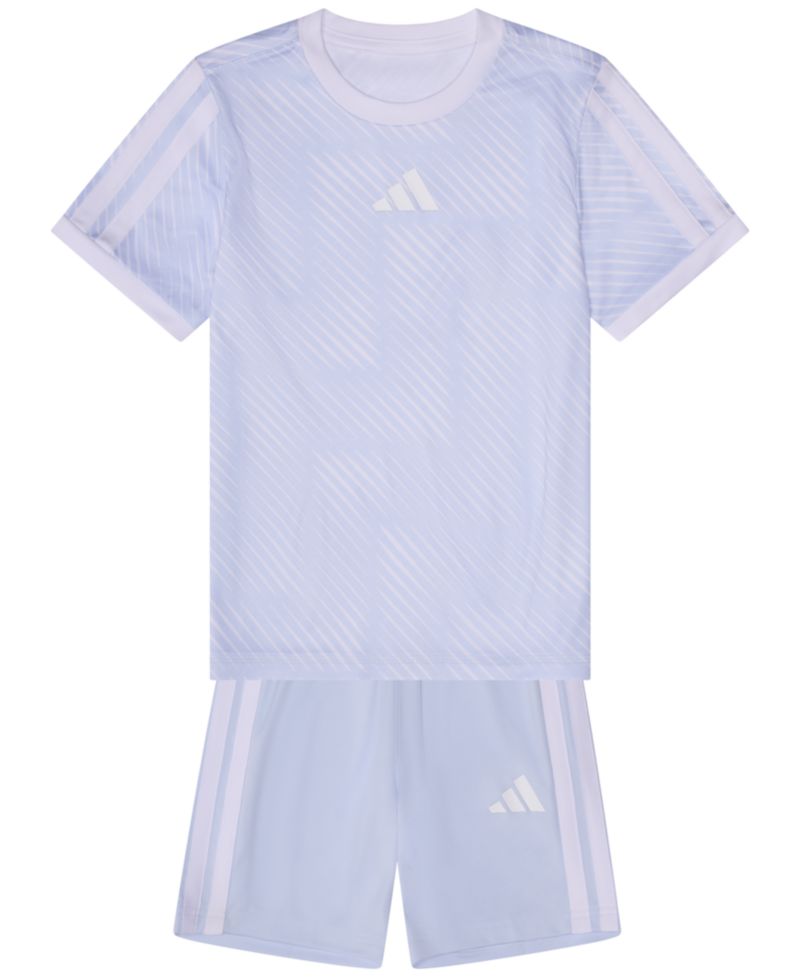 Baby Boys' Short-Sleeve Printed T-Shirt and Shorts, 2-Piece Set