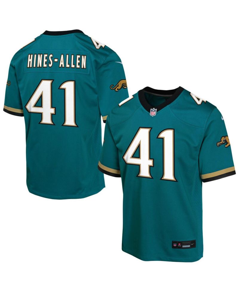 Big Boys and Girls Josh Hines-Allen Teal Jacksonville Jaguars Alternate 2 Prowler Throwback Game Jersey