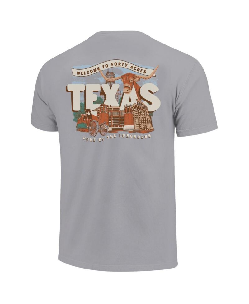 Big Boys and Girls Gray Texas Longhorns Local Campus Scene T-Shirt