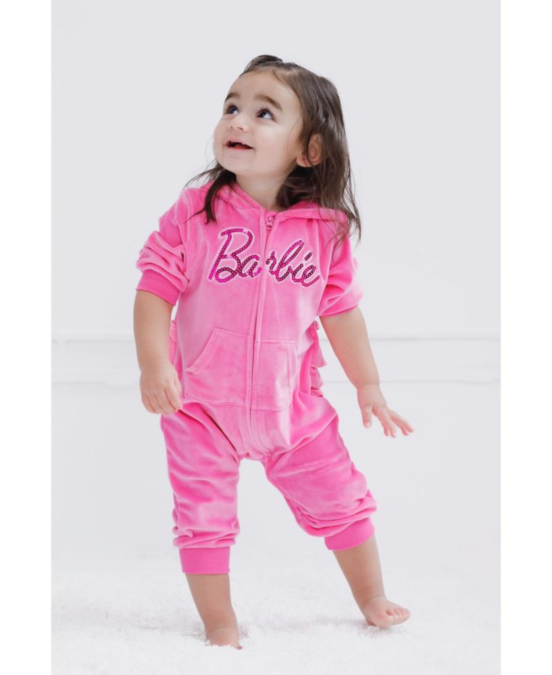 Baby Girls Velour Matching Family Zip Up Hoodie & Pants Outfit Set Adult