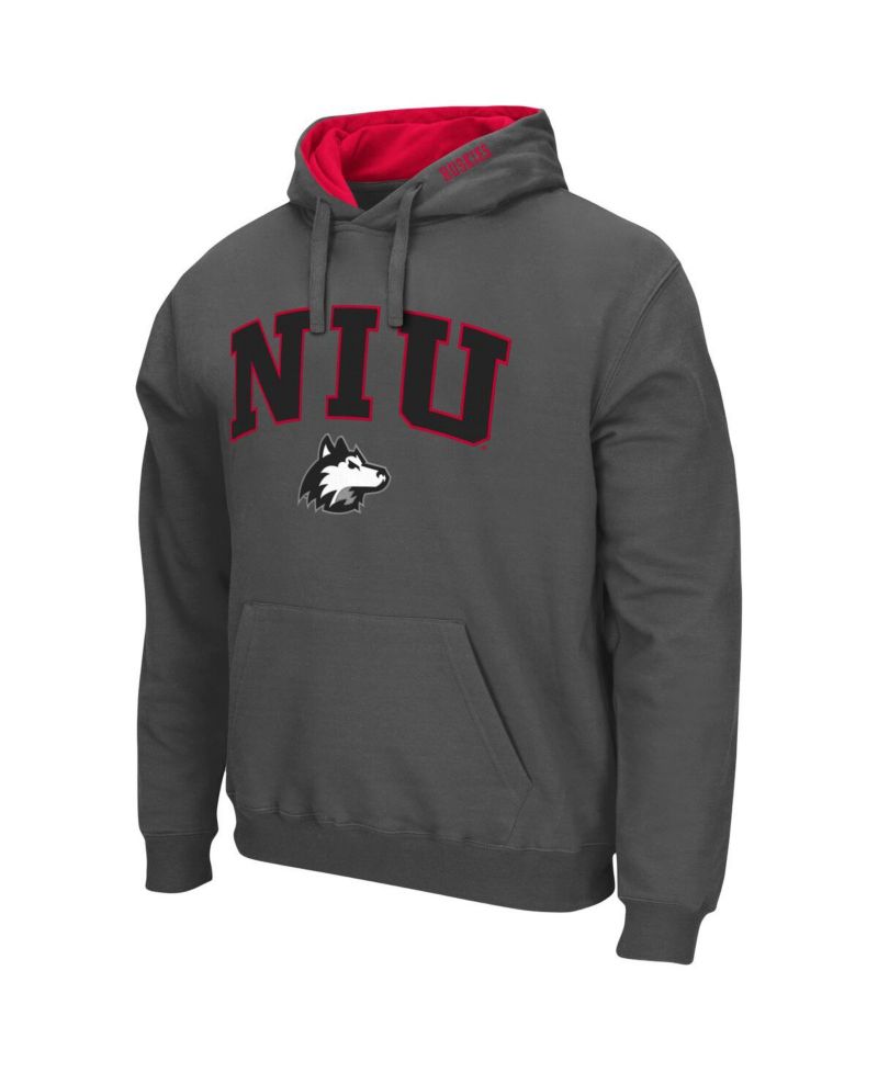 Men's Northern Illinois Huskies Arch and Logo Pullover Hoodie