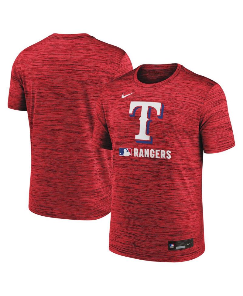Men's Red Texas Rangers Authentic Collection Velocity Performance Practice T-Shirt