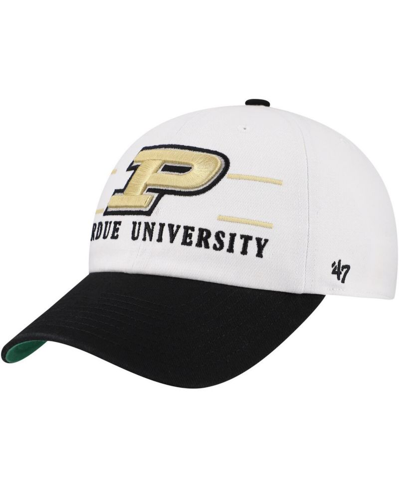 Men's White Purdue Boilermakers Gridiron Clean Up Adjustable Hat