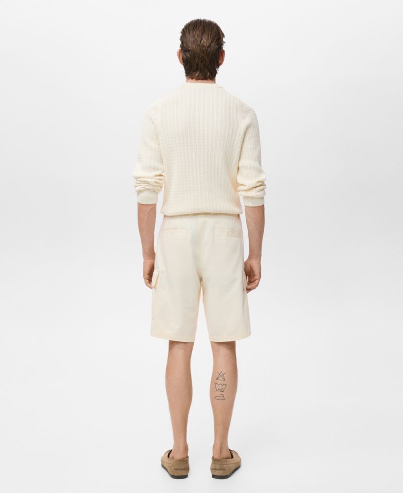 Men's Cotton Lyocell Cargo 10" Bermuda Shorts