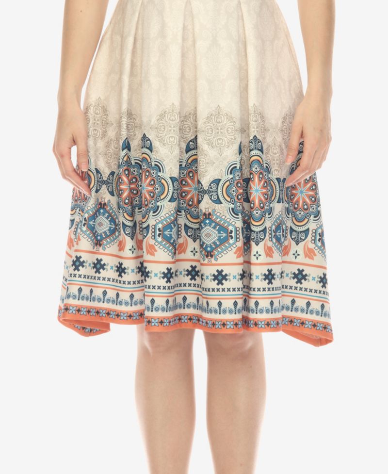Women's Fit and Flare Knee Length Dress