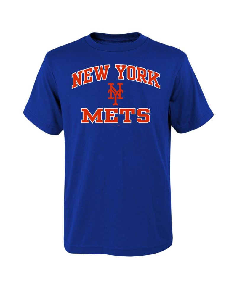 Big Boys and Girls Royal New York Mets Heart & Soul T-Shirt