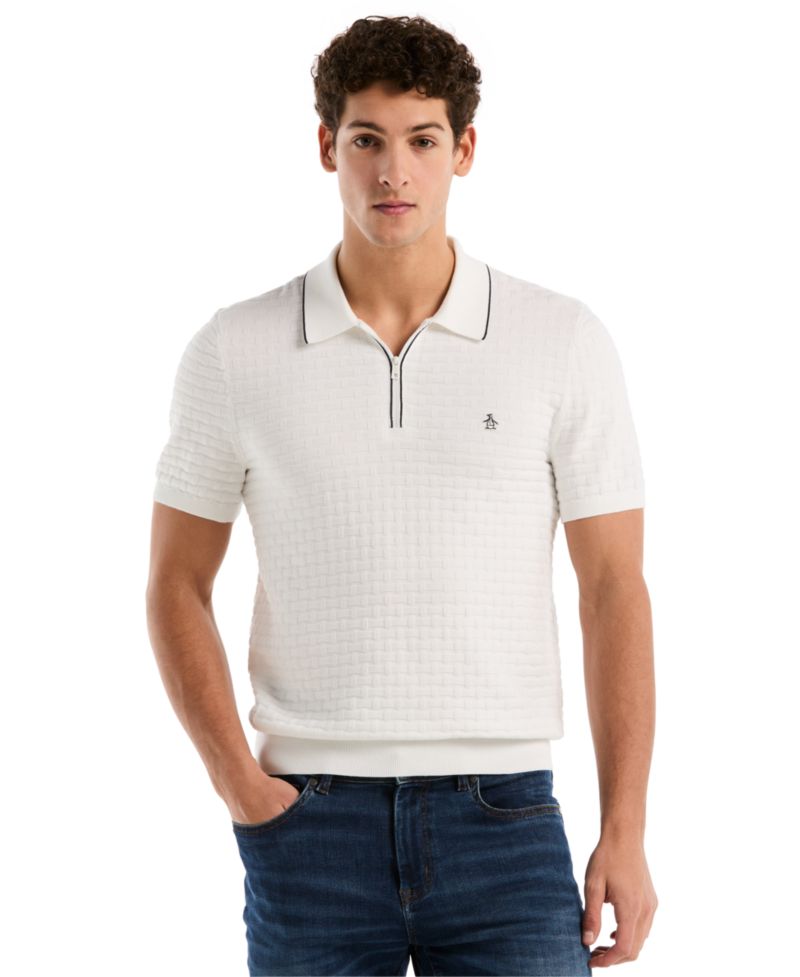 Men's Links Stitch Slim-Fit Polo Shirt
