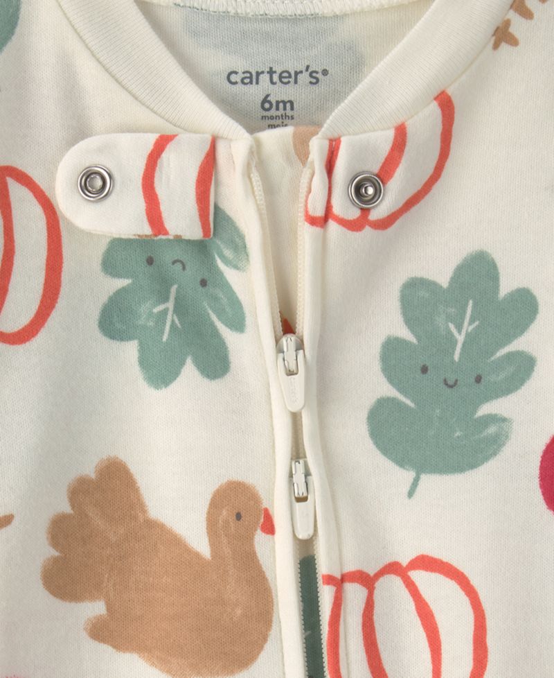 Baby Boys' and Baby Girls' Thanksgiving 2-Way Zip Sleep & Play